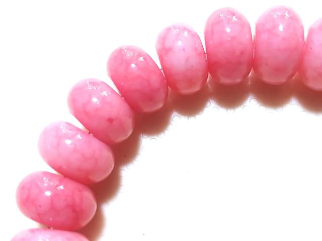 天然石★龍紋瑪瑙(ピンクA)8mmロンデル 半連 < 女性アクセサリー/時計 天然石★龍紋瑪瑙(ピンクA)8mmロンデル 半連 < 女性アクセサリー/時計の