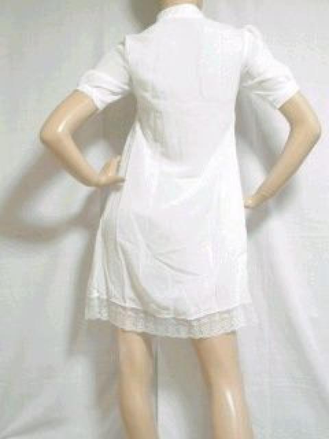 清潔感.涼しげ♪胸元&裾フラワー刺繍 シースルー シフォン チュニックワンピ < 女性ファッション  清潔感.涼しげ♪胸元&裾フラワー刺繍 シースルー シフォン チュニックワンピ < 女性ファッションの