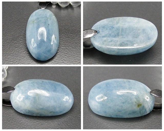 一点物天然石アクアマリンペンダント水晶6mmネックレス808-050RYZa < 女性アクセサリー/時計  一点物天然石アクアマリンペンダント水晶6mmネックレス808-050RYZa < 女性アクセサリー/時計の