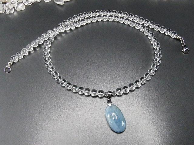 一点物天然石アクアマリンペンダント水晶6mmネックレス808-050RYZa < 女性アクセサリー/時計  一点物天然石アクアマリンペンダント水晶6mmネックレス808-050RYZa < 女性アクセサリー/時計の