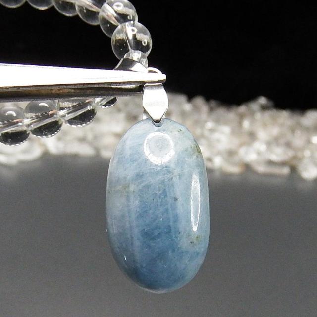 一点物天然石アクアマリンペンダント水晶6mmネックレス808-050RYZa < 女性アクセサリー/時計  一点物天然石アクアマリンペンダント水晶6mmネックレス808-050RYZa < 女性アクセサリー/時計の