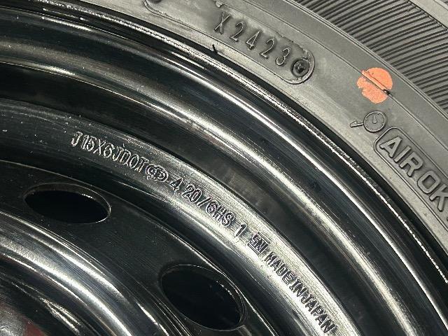 0092449)国産中古スタッドレスタイヤグッドイヤーアイスナビカーゴ4本ハイエース用艶有り黒スチール195/80R15送料無料 < 自動車/バイク 0092449)国産中古スタッドレスタイヤグッドイヤーアイスナビカーゴ4本ハイエース用艶有り黒スチール195/80R15送料無料 < 自動車/バイク