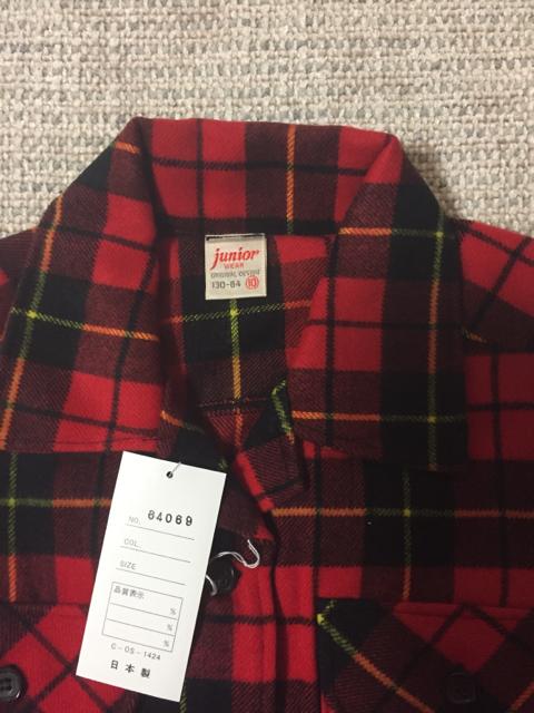 706.新品☆ネルシャツ☆赤チェック柄☆130センチ < キッズ/ベビー  706.新品☆ネルシャツ☆赤チェック柄☆130センチ < キッズ/ベビーの
