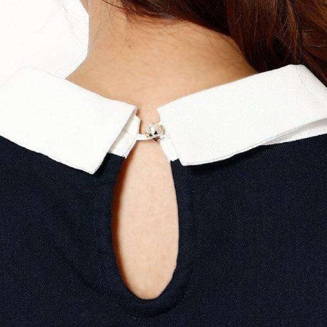 新品☆イング*袖ドットチュール付き衿付きAラインワンピ < ブランド  新品☆イング*袖ドットチュール付き衿付きAラインワンピ < ブランドの