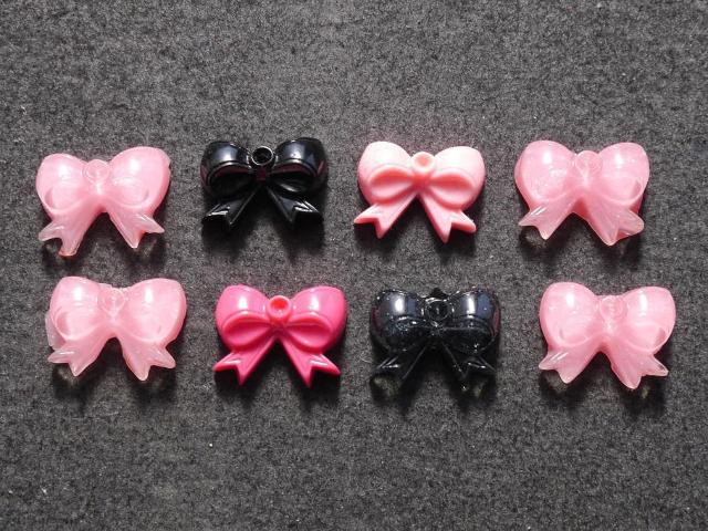 プラパーツ 手芸・アクセサリーパーツ  リボン 8個セット デコパーツ < 香水/コスメ/ネイル  プラパーツ 手芸・アクセサリーパーツ  リボン 8個セット デコパーツ  < 香水/コスメ/ネイルの