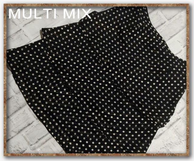 マルチミックス 水玉シフォンスカート 黒 < 女性ファッション マルチミックス 水玉シフォンスカート 黒 < 女性ファッションの
