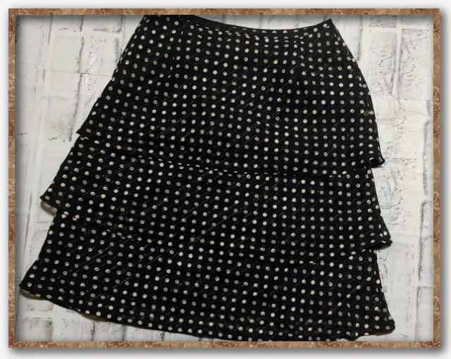 マルチミックス 水玉シフォンスカート 黒 < 女性ファッション マルチミックス 水玉シフォンスカート 黒 < 女性ファッションの