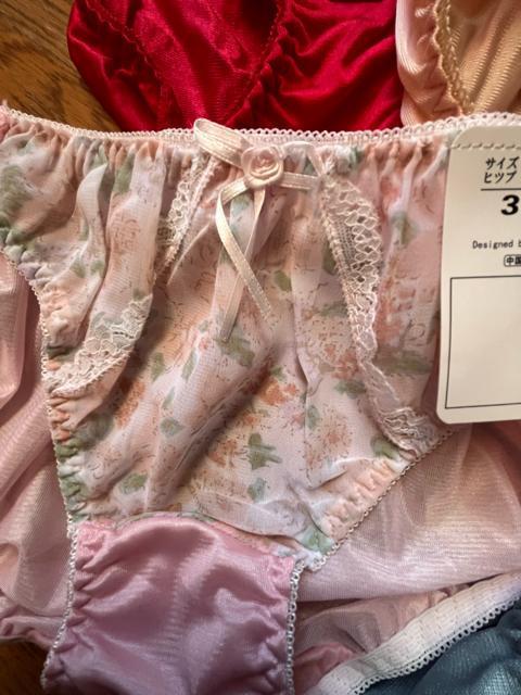 3Lサイズ!5枚セット!光沢ツルツル素材!シフォン使い!高貴品格!色とりどり!エレガント!ショーツ!No.光 < 女性ファッション  3Lサイズ!5枚セット!光沢ツルツル素材!シフォン使い!高貴品格!色とりどり!エレガント!ショーツ!No.光 < 女性ファッションの