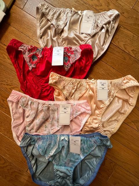 3Lサイズ!5枚セット!光沢ツルツル素材!シフォン使い!高貴品格!色とりどり!エレガント!ショーツ!No.光 < 女性ファッション  3Lサイズ!5枚セット!光沢ツルツル素材!シフォン使い!高貴品格!色とりどり!エレガント!ショーツ!No.光 < 女性ファッションの