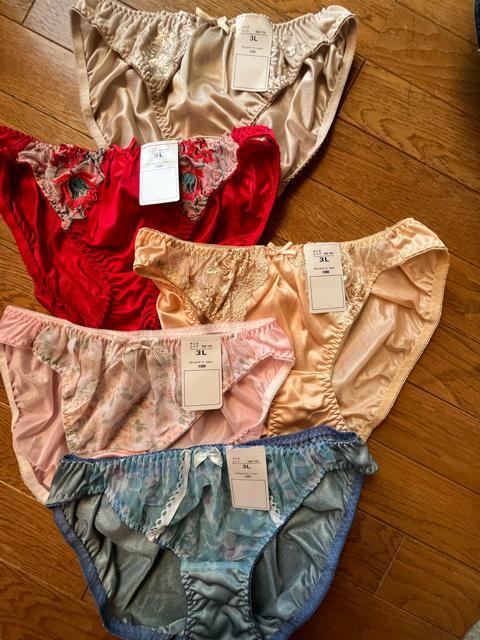 3Lサイズ!5枚セット!光沢ツルツル素材!シフォン使い!高貴品格!色とりどり!エレガント!ショーツ!No.光 < 女性ファッション  3Lサイズ!5枚セット!光沢ツルツル素材!シフォン使い!高貴品格!色とりどり!エレガント!ショーツ!No.光 < 女性ファッションの