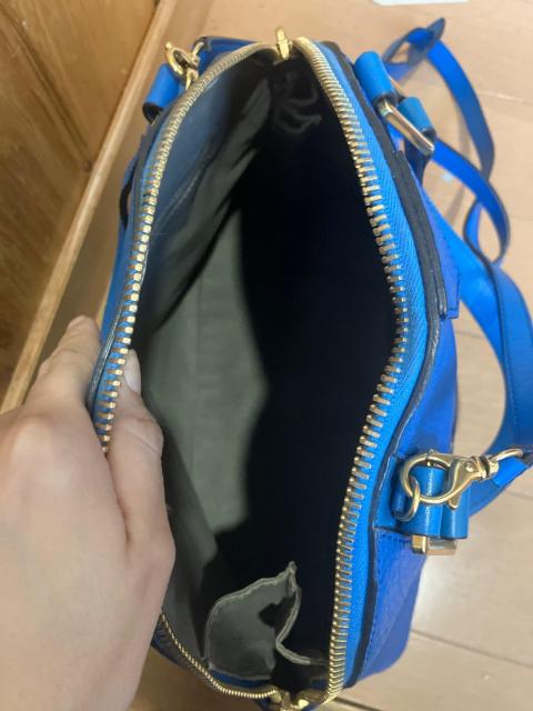 MARC JACOBS マークジェイコブス 本革ハンドバッグ ブルー 青 レザー ボストン < ブランド MARC JACOBS マークジェイコブス 本革ハンドバッグ ブルー 青 レザー ボストン < ブランドの