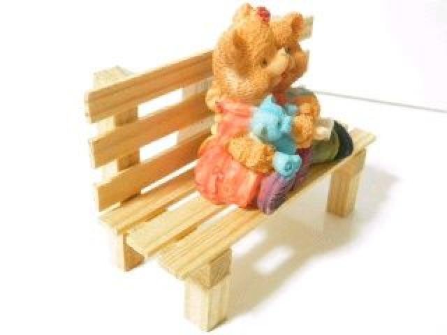 可愛い♪木製&樹脂製 カントリーラブラブくまさん《ベンチ》U < おもちゃ 可愛い♪木製&樹脂製 カントリーラブラブくまさん《ベンチ》U < おもちゃの
