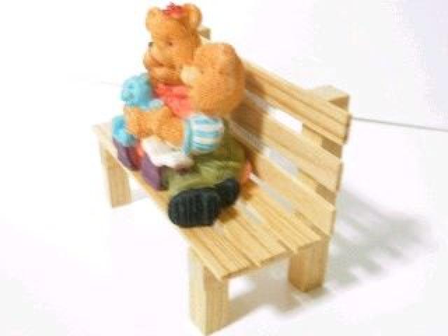 可愛い♪木製&樹脂製 カントリーラブラブくまさん《ベンチ》U < おもちゃ 可愛い♪木製&樹脂製 カントリーラブラブくまさん《ベンチ》U < おもちゃの