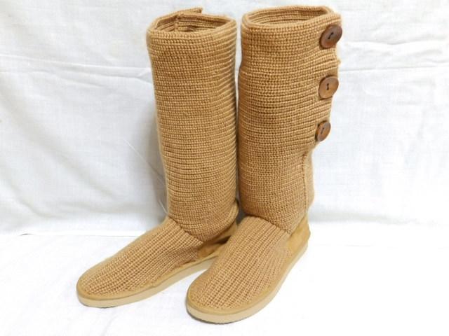 Scawaii掲載♪折り返してショートにも◎ 3way ボタンロングニットブーツ キャメル < 女性ファッション Scawaii掲載♪折り返してショートにも◎ 3way ボタンロングニットブーツ キャメル < 女性ファッションの