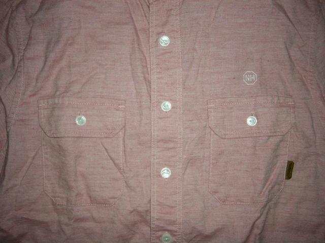 NEIGHBORHOOD ネイバーフッド 7分丈 シャンブレー系 シャツ M 赤系 ESTABLISH.OX/C-SHIRT.3Q < ブランド NEIGHBORHOOD ネイバーフッド 7分丈 シャンブレー系 シャツ M 赤系 ESTABLISH.OX/C-SHIRT.3Q < ブランドの