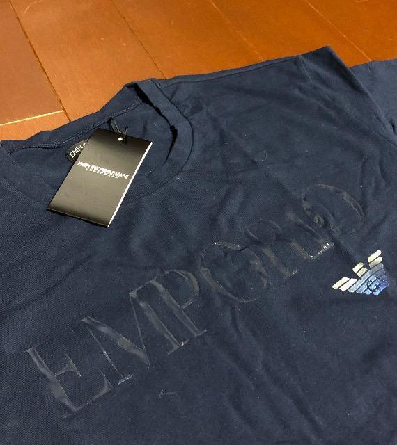 新品〈EMPORIO ARMANI〉エンポリオ アルマーニ 半袖Tシャツ(Lサイズ)ネイビー < ブランド  新品〈EMPORIO ARMANI〉エンポリオ アルマーニ 半袖Tシャツ(Lサイズ)ネイビー < ブランドの