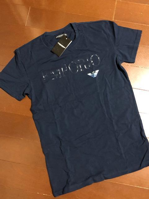 新品〈EMPORIO ARMANI〉エンポリオ アルマーニ 半袖Tシャツ(Lサイズ)ネイビー < ブランド  新品〈EMPORIO ARMANI〉エンポリオ アルマーニ 半袖Tシャツ(Lサイズ)ネイビー < ブランドの