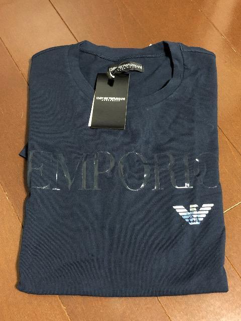 新品〈EMPORIO ARMANI〉エンポリオ アルマーニ 半袖Tシャツ(Lサイズ)ネイビー < ブランド  新品〈EMPORIO ARMANI〉エンポリオ アルマーニ 半袖Tシャツ(Lサイズ)ネイビー < ブランドの