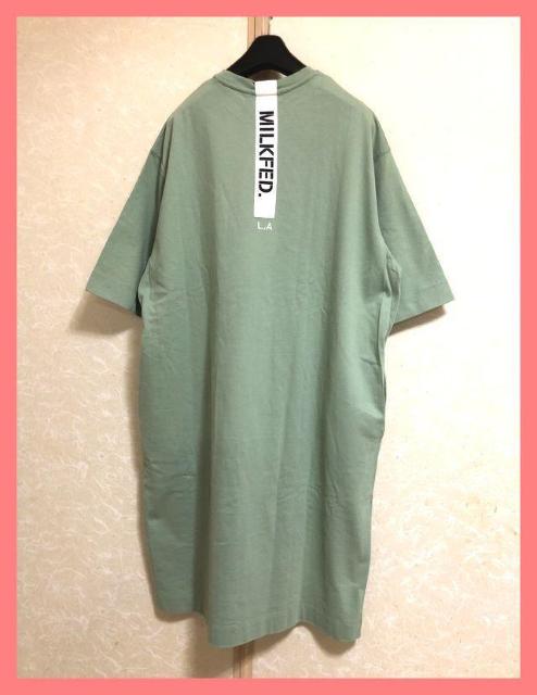 ☆ミルクフェド☆超美品☆完売バックテープロゴポケットTシャツワンピ☆ < ブランド  ☆ミルクフェド☆超美品☆完売バックテープロゴポケットTシャツワンピ☆ < ブランドの