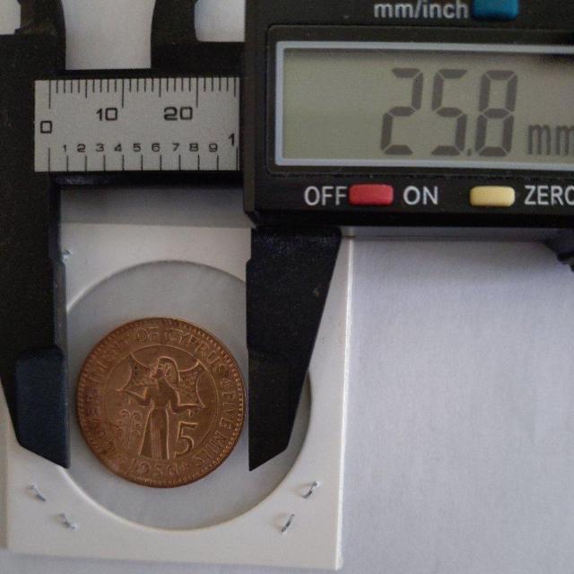 1956年 キプロス 5ミルブロンズコイン < ホビー 1956年 キプロス 5ミルブロンズコイン < ホビーの