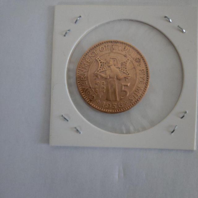 1956年 キプロス 5ミルブロンズコイン < ホビー 1956年 キプロス 5ミルブロンズコイン < ホビーの