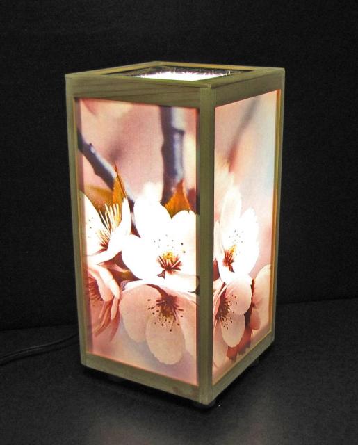 ★和風テーブルスタンド=「櫻花の目覚め」/至福の明り・心温まるひととき/LED昼白色・ラミネート加工・檜枠造・軽量/ < インテリア/ライフ  ★和風テーブルスタンド=「櫻花の目覚め」/至福の明り・心温まるひととき/LED昼白色・ラミネート加工・檜枠造・軽量/ < インテリア/ライフの