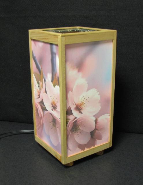 ★和風テーブルスタンド=「櫻花の目覚め」/至福の明り・心温まるひととき/LED昼白色・ラミネート加工・檜枠造・軽量/ < インテリア/ライフ  ★和風テーブルスタンド=「櫻花の目覚め」/至福の明り・心温まるひととき/LED昼白色・ラミネート加工・檜枠造・軽量/ < インテリア/ライフの