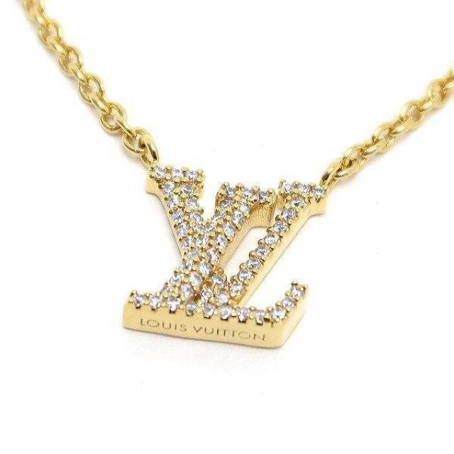 ◆ 本物 新品同様 ◆ LV ルイヴィトン ネックレス ペンダント ゴールド ラインストーン 保存袋 箱 紙袋 人気 M00596 < ブランド ◆ 本物 新品同様 ◆ LV ルイヴィトン ネックレス ペンダント ゴールド ラインストーン 保存袋 箱 紙袋 人気 M00596 < ブランドの