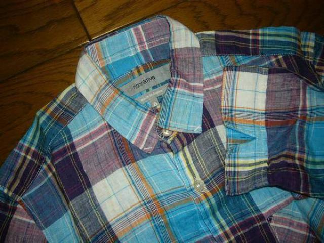 nonnativeノンネイティブ7分丈チェックシャツ0 < ブランド nonnativeノンネイティブ7分丈チェックシャツ0 < ブランドの