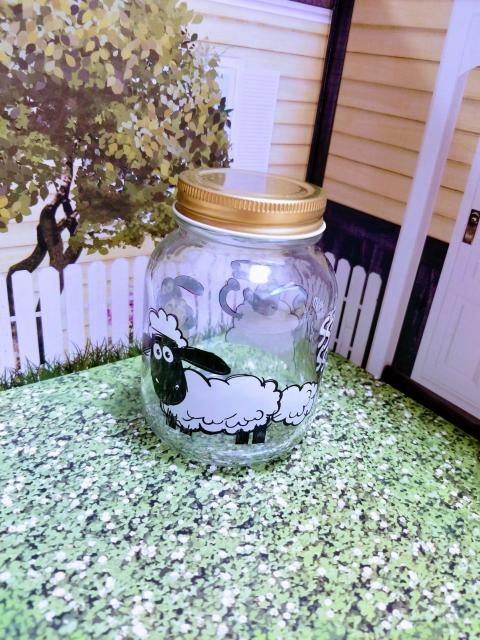 ひつじのショーン カフェ 瓶 ケース ガラス瓶 保存容器 < アニメ/コミック/キャラクター  ひつじのショーン カフェ 瓶 ケース ガラス瓶 保存容器  < アニメ/コミック/キャラクターの