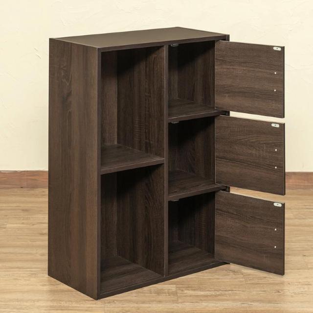 【送料無料】マルチラック 扉付き 棚 収納 大容量 木目調 < インテリア/ライフ  【送料無料】マルチラック 扉付き 棚 収納 大容量 木目調 < インテリア/ライフの