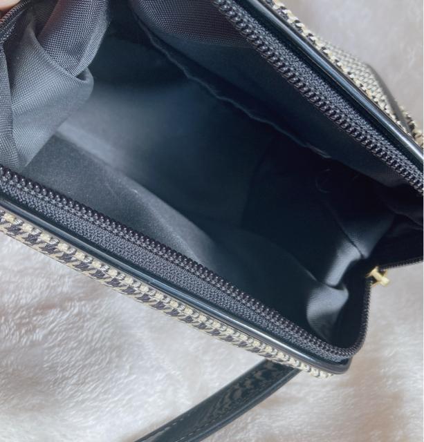 QUARTER 2way 千鳥柄 がま口 ミニ ボストン ハンドバッグ ショルダーバッグ N2m < 女性ファッション  QUARTER 2way 千鳥柄 がま口 ミニ ボストン ハンドバッグ ショルダーバッグ N2m < 女性ファッションの