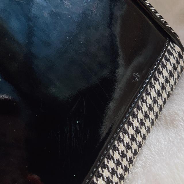 QUARTER 2way 千鳥柄 がま口 ミニ ボストン ハンドバッグ ショルダーバッグ N2m < 女性ファッション  QUARTER 2way 千鳥柄 がま口 ミニ ボストン ハンドバッグ ショルダーバッグ N2m < 女性ファッションの