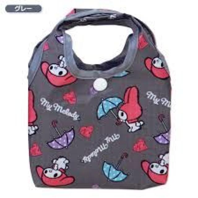 《New》マイメロディ★レジ袋の削減の為に…収納袋付*エコバッグ<グレー> < 女性ファッション  《New》マイメロディ★レジ袋の削減の為に…収納袋付*エコバッグ<グレー> < 女性ファッションの