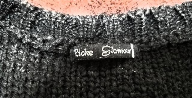 ゆったりサイズ ニットセーター (半袖) ブラック < 女性ファッション  ゆったりサイズ ニットセーター (半袖) ブラック < 女性ファッションの