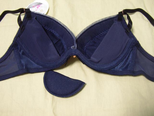 ホワイト花レースとネイビーB75Mワイヤー入り < 女性ファッション ホワイト花レースとネイビーB75Mワイヤー入り < 女性ファッションの