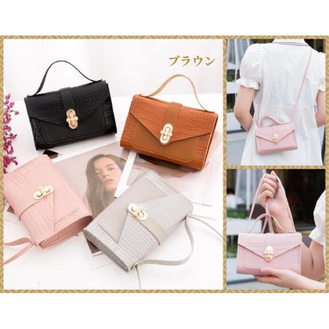 ブラウン◆フェイクレザー ミニ ショルダーバッグ スマホケース < 女性ファッション  ブラウン◆フェイクレザー ミニ ショルダーバッグ スマホケース  < 女性ファッションの