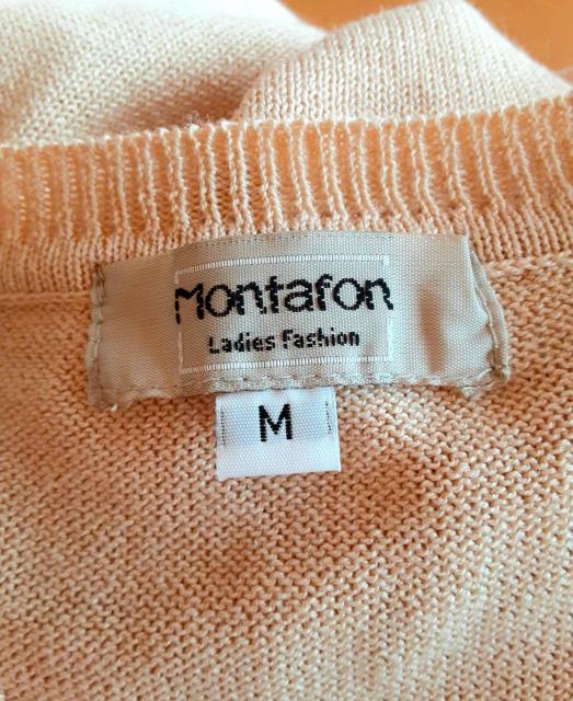 ニット カットソー プルオーバー Montafon Tシャツ トップス 五分袖 シャツ M ベージュ 花 レディース 洋服 < 女性ファッション  ニット カットソー プルオーバー Montafon Tシャツ トップス 五分袖 シャツ M ベージュ 花 レディース 洋服 < 女性ファッションの