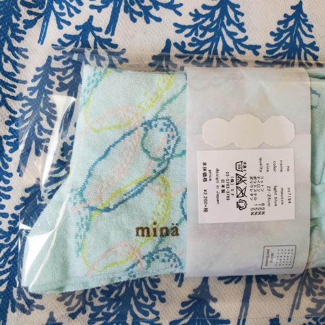 ミナペルホネン mina perhonen 靴下 ソックス mousse ライトブルー 22-24cm ムース 新品 < ブランド ミナペルホネン mina perhonen 靴下 ソックス mousse ライトブルー 22-24cm ムース 新品 < ブランドの