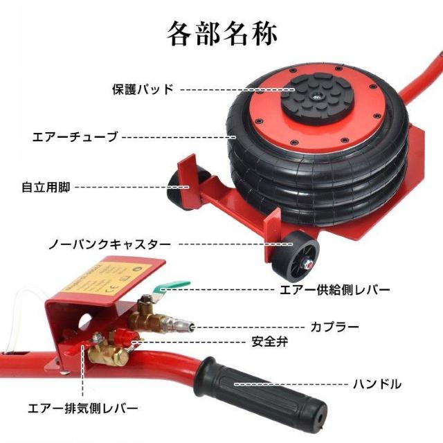 バルーンジャッキ 3t ガレージジャッキ フロアジャッキ エアージャッキ 車 ジャッキアップ タイヤ交換 < 自動車/バイク バルーンジャッキ 3t ガレージジャッキ フロアジャッキ エアージャッキ 車 ジャッキアップ タイヤ交換 < 自動車/バイク