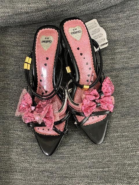 新品未使用 リボンとハートがかわいいサンダル 24p < 女性ファッション  新品未使用 リボンとハートがかわいいサンダル 24p  < 女性ファッションの