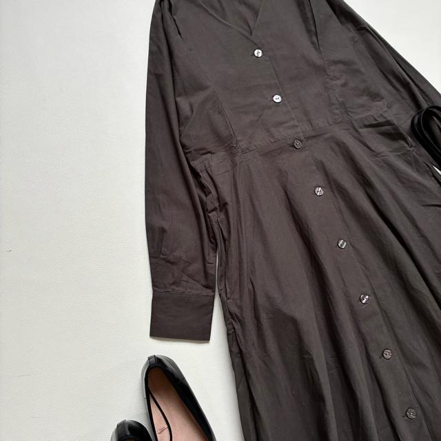 ◆アーバンリサーチ◆綿100%◆チャコールブラウン◆シャツマキシワンピース◆F < ブランド  ◆アーバンリサーチ◆綿100%◆チャコールブラウン◆シャツマキシワンピース◆F < ブランドの