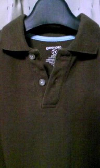 古着 コットン 半袖ポロシャツ Sサイズ 無地 焦げ茶色 ダークブラウン ユーズド < 男性ファッション  古着 コットン 半袖ポロシャツ Sサイズ 無地 焦げ茶色 ダークブラウン ユーズド < 男性ファッションの