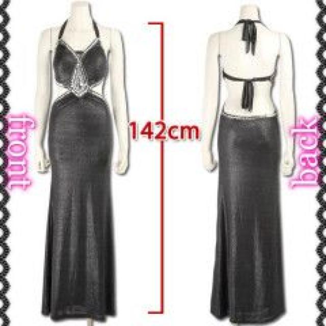 《New》キャバ嬢★ゴージャス*Sexy*スパンコール刺繍*ロングドレス<ブラックM> < 女性ファッション  《New》キャバ嬢★ゴージャス*Sexy*スパンコール刺繍*ロングドレス<ブラックM> < 女性ファッションの