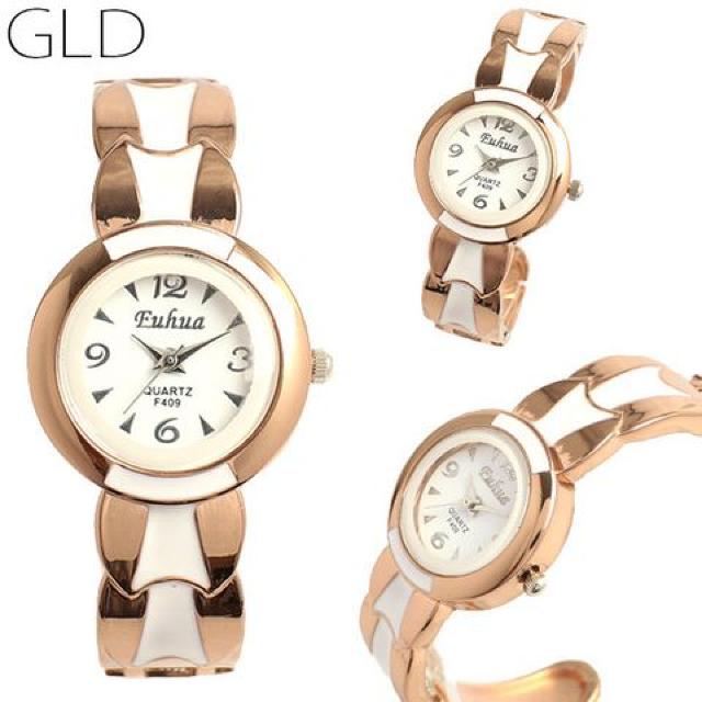 ★ツートンカラースタイリッシュバングル時計レディースAV031GLD < 女性アクセサリー/時計  ★ツートンカラースタイリッシュバングル時計レディースAV031GLD  < 女性アクセサリー/時計の