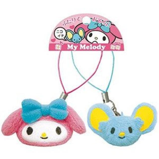 《New》マイメロディ&フラット★ペア*ぬいぐるみ(マスコット)ストラップ < 家電/AV  《New》マイメロディ&フラット★ペア*ぬいぐるみ(マスコット)ストラップ  < 家電/AVの