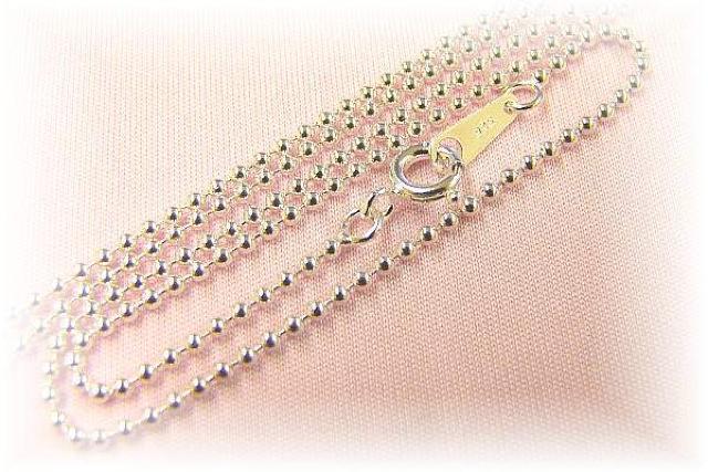ボールチェーンネックレス 50cm 1.5mm玉 Silver925 < 女性アクセサリー/時計  ボールチェーンネックレス 50cm 1.5mm玉 Silver925 < 女性アクセサリー/時計の