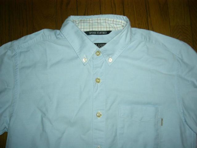 DELUXE CLOTHING デラックス 半袖シャツ M 水色系 SUPERIOR FIT AND FINISH < ブランド DELUXE CLOTHING デラックス 半袖シャツ M 水色系 SUPERIOR FIT AND FINISH < ブランドの