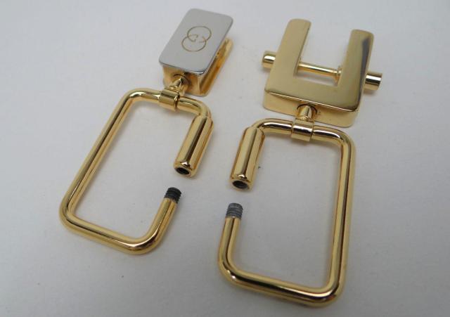 GUCCI グッチ オールドグッチ Gマーク キーリング キーホルダー ゴールド×シルバー<USED>【送料無料】 < ブランド GUCCI グッチ オールドグッチ Gマーク キーリング キーホルダー ゴールド×シルバー<USED>【送料無料】 < ブランドの