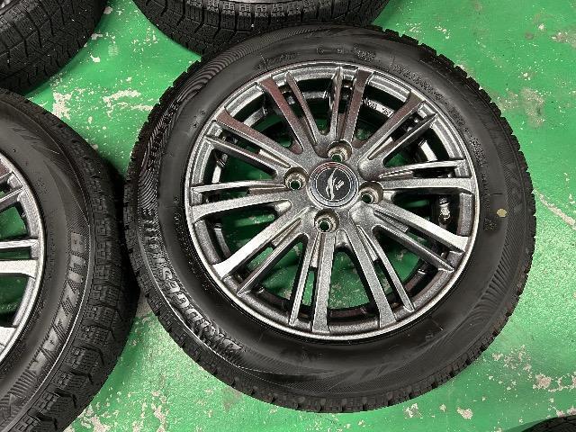 0110160)中古国産スタッドレスタイヤBSブリヂストンブリザックVRX4本アルミホイールセット155/65R14送料無料 < 自動車/バイク 0110160)中古国産スタッドレスタイヤBSブリヂストンブリザックVRX4本アルミホイールセット155/65R14送料無料 < 自動車/バイク